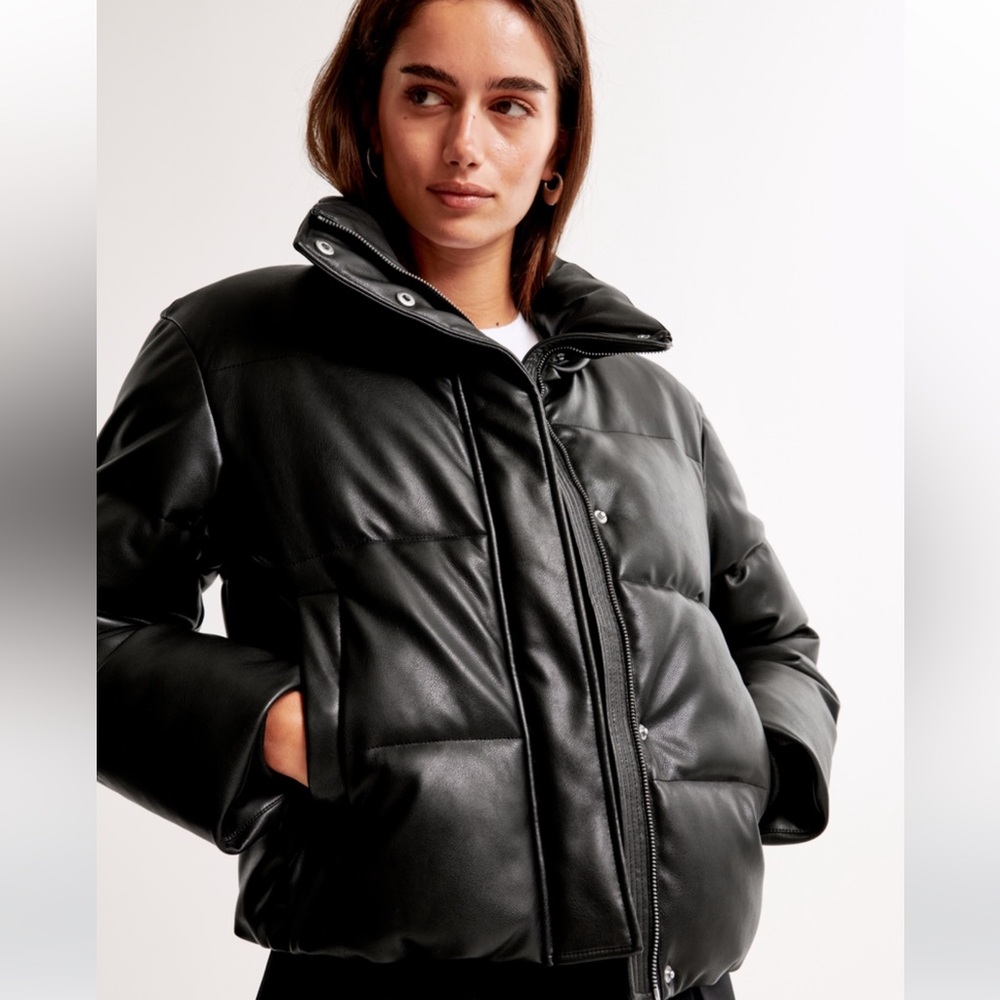 A&F black puffer jacket